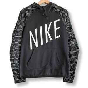 NIKE Sporty Pullover Hoodie Sweatshirt B&W Sz S